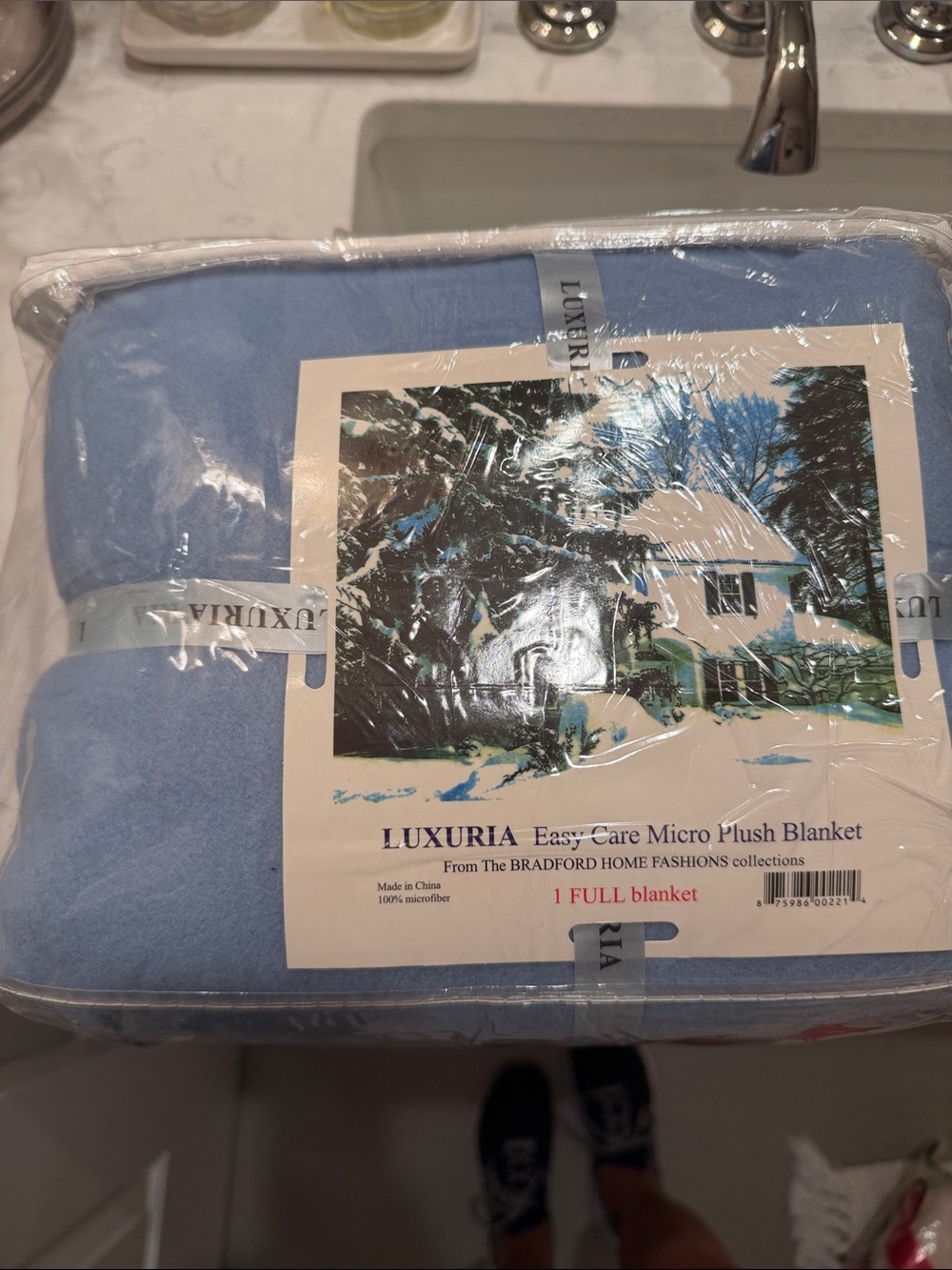 Micro Plush Blanket - Light Blue
